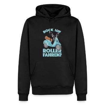 Bock auf Roller fahren Motorroller Scooter Outfit - Männer Premium Bio Hoodie - Schwarz - Vorne - Nico (187cm)