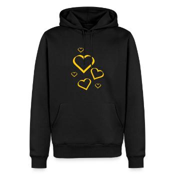 Cadeau pour la fête des mères : Idée de cadeau pour la fête des mères - Sweat à capuche Premium bio Homme - noir - Devant - Nico (187cm)