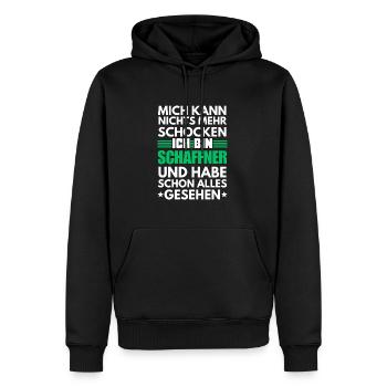 Nicht schockbarer Schaffner - Männer Premium Bio Hoodie - Schwarz - Vorne - Nico (187cm)