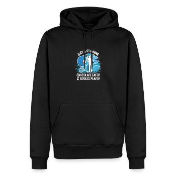 Boule Petanque Boccia Boules Schokolade - Männer Premium Bio Hoodie - Schwarz - Vorne - Nico (187cm)