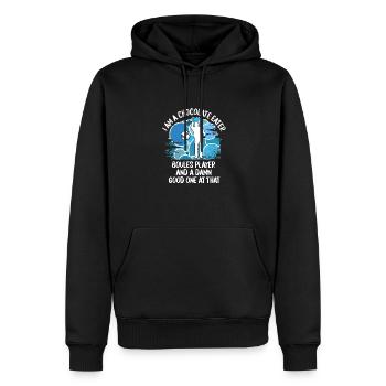 Boule Petanque Boccia Boules Schokolade - Männer Premium Bio Hoodie - Schwarz - Vorne - Nico (187cm)