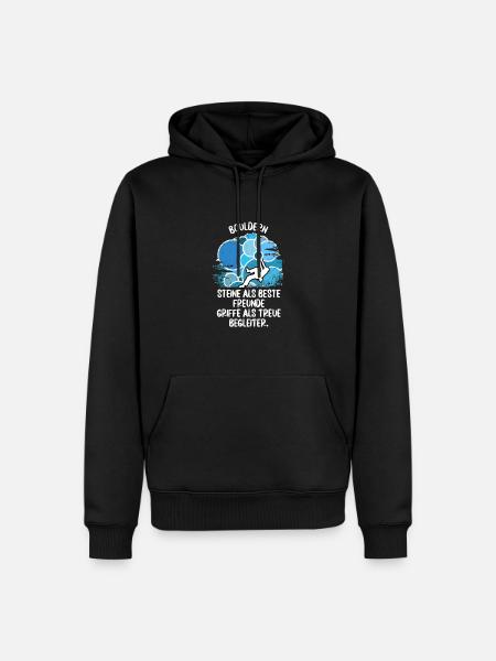 Vintage Bouldern Boulderer Klettern Kletterer - Männer Premium Bio Hoodie - Schwarz