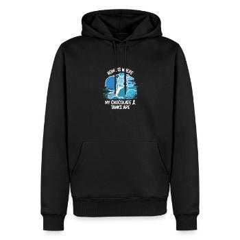 Taucher tauchen Sporttaucher Gerätetauchen - Männer Premium Bio Hoodie - Schwarz - Vorne - Nico (187cm)