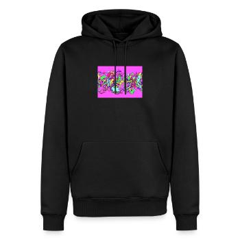 Slime - Männer Premium Bio Hoodie - Schwarz - Vorne - Nico (187cm)