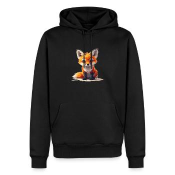 Baby-Fuchs - Männer Premium Bio Hoodie - Schwarz - Vorne - Nico (187cm)