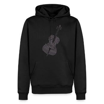 Musique classique Violoncelle - Sweat à capuche Premium bio Homme - noir - Devant - Nico (187cm)