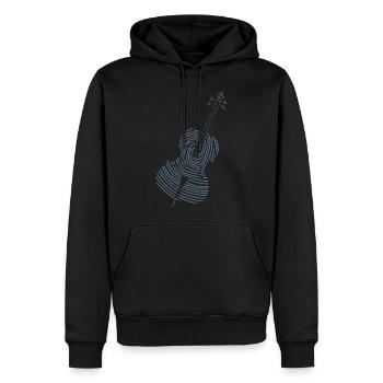 Musique classique Violoncelle - Sweat à capuche Premium bio Homme - noir - Devant - Nico (187cm)