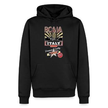 Rom Roma Italien Stadt Skyline Vintage Retro - Männer Premium Bio Hoodie - Schwarz - Vorne - Nico (187cm)