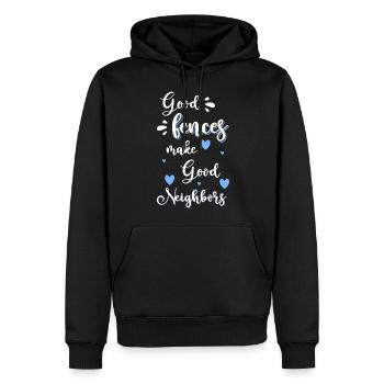 Nachbarin Haus - Männer Premium Bio Hoodie - Schwarz - Vorne - Nico (187cm)