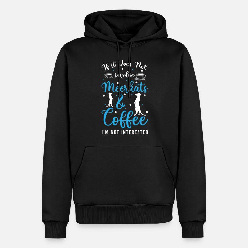 Rocher des animaux de suricates - Sweat à capuche Premium bio Homme - noir