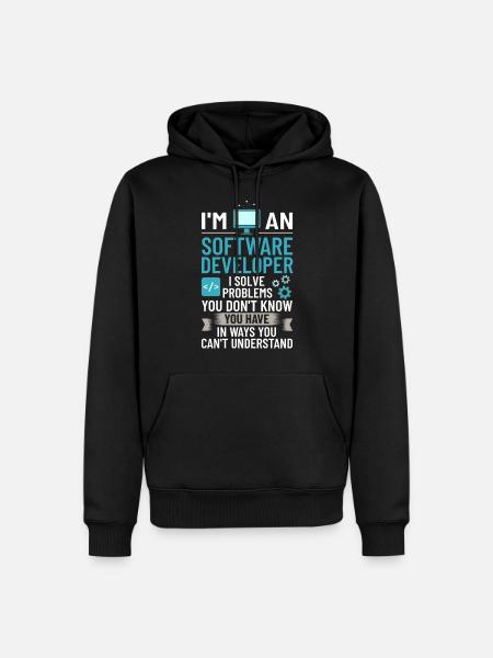 Software Entwicklung Softwareentwickler Entwickler - Männer Premium Bio Hoodie - Schwarz