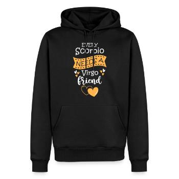 Sternzeichen Element August - Männer Premium Bio Hoodie - Schwarz - Vorne - Nico (187cm)