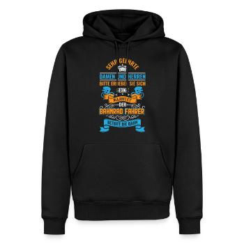 Bahnrad Bahnradfahrer Sprüche Geschenk - Männer Premium Bio Hoodie - Schwarz - Vorne - Nico (187cm)