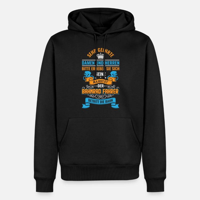 Bahnrad Bahnradfahrer Sprüche Geschenk - Männer Premium Bio Hoodie - Schwarz