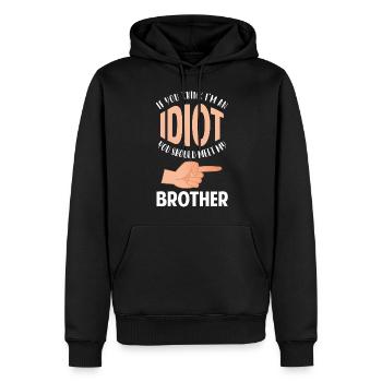 Idiots Evil Office Humour - Sweat à capuche Premium bio Homme - noir - Devant - Nico (187cm)