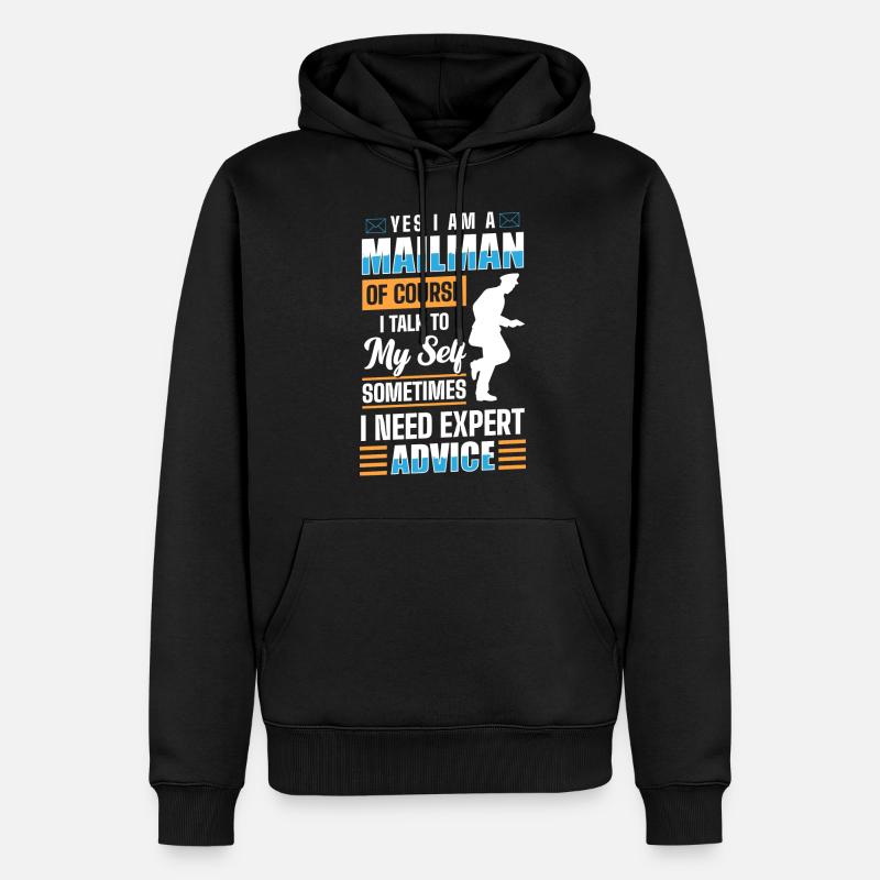 Post Beruf Arbeit Paketbote - Männer Premium Bio Hoodie - Schwarz
