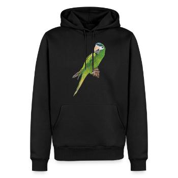 Le noble ara - Sweat à capuche Premium bio Homme - noir - Devant - Nico (187cm)
