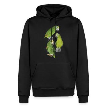 Der Amazonas-Königspapagei - Männer Premium Bio Hoodie - Schwarz - Vorne - Nico (187cm)