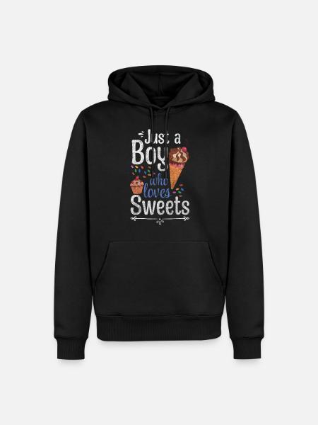 Chocolate Delicious snacking pleasure - Men’s Premium Organic Hoodie - black