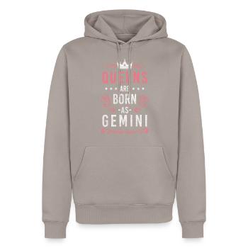 Zwillinge Astrologie Konstellation - Männer Premium Bio Hoodie - Taupe - Vorne - Nico (187cm)
