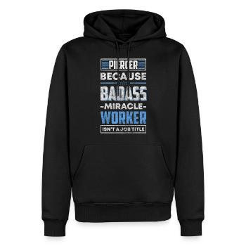 Piercer Kunst Schmuck Schmerz - Männer Premium Bio Hoodie - Schwarz - Vorne - Nico (187cm)