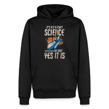 Univers Planète Astronomie Cosmos - Sweat à capuche Premium bio Homme - noir - Devant - Nico (187cm)