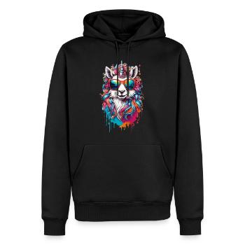 Einhorn süß cool niedlich Pony - Männer Premium Bio Hoodie - Schwarz - Vorne - Nico (187cm)
