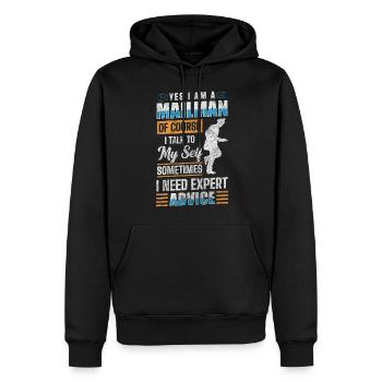 Postbote Briefe Beruf Briefbote - Männer Premium Bio Hoodie - Schwarz - Vorne - Nico (187cm)