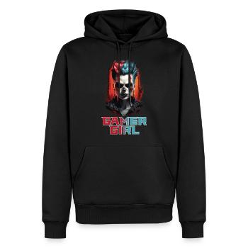 Gamer Girl : Mode de l’Apocalypse - Sweat à capuche Premium bio Homme - noir - Devant - Nico (187cm)