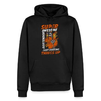 Barkeeper Cocktails Barmann - Männer Premium Bio Hoodie - Schwarz - Vorne - Nico (187cm)