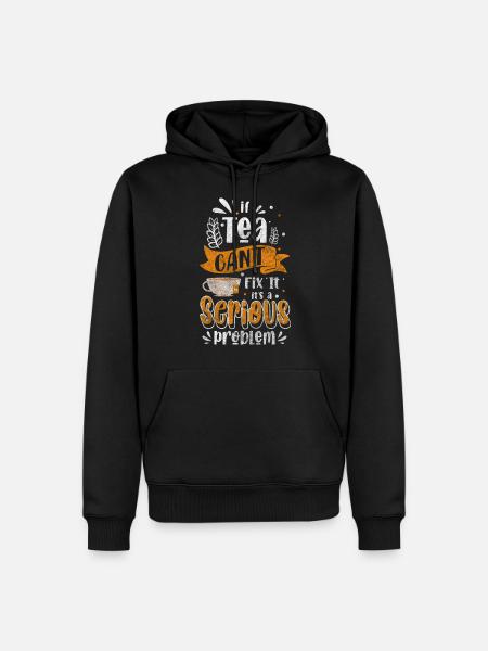 Tea Lover Recreation Teapot - Men’s Premium Organic Hoodie - black