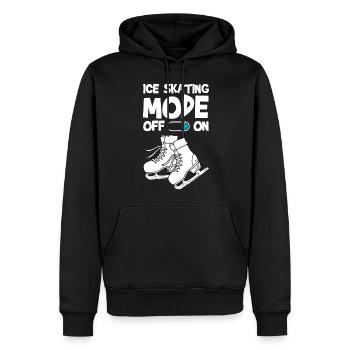 Eislaufen Kunst Hobby Eisbahn - Männer Premium Bio Hoodie - Schwarz - Vorne - Nico (187cm)