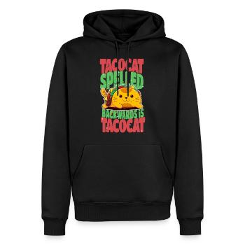 Taco - Männer Premium Bio Hoodie - Schwarz - Vorne - Nico (187cm)