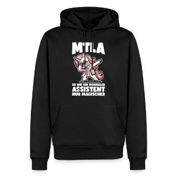 MTLA Medizinisch Technischer Labor Assistent - Männer Premium Bio Hoodie - Schwarz - Vorne - Nico (187cm)