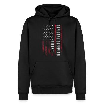 Sleepy Head Rest Tired Relaxation - Men’s Premium Organic Hoodie - black - Front - Nico (187cm)