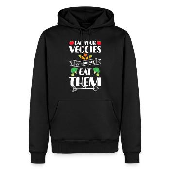 Objectif du régime alimentaire du consultant - Sweat à capuche Premium bio Homme - noir - Devant - Nico (187cm)