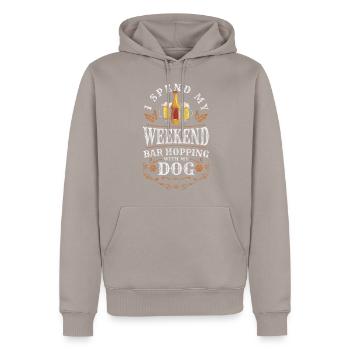 Party Nachtleben Konsum Drinks - Männer Premium Bio Hoodie - Taupe - Vorne - Nico (187cm)