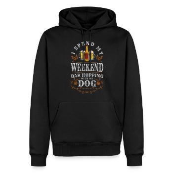 Fête, Vie nocturne, Consommation, Boissons - Sweat à capuche Premium bio Homme - noir - Devant - Nico (187cm)