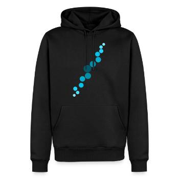 Blaue Blasen - Männer Premium Bio Hoodie - Schwarz - Vorne - Nico (187cm)