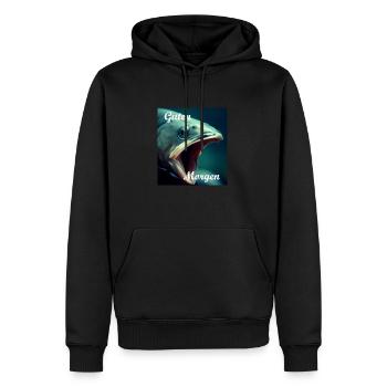 Guten Morgen Fisch - Männer Premium Bio Hoodie - Schwarz - Vorne - Nico (187cm)