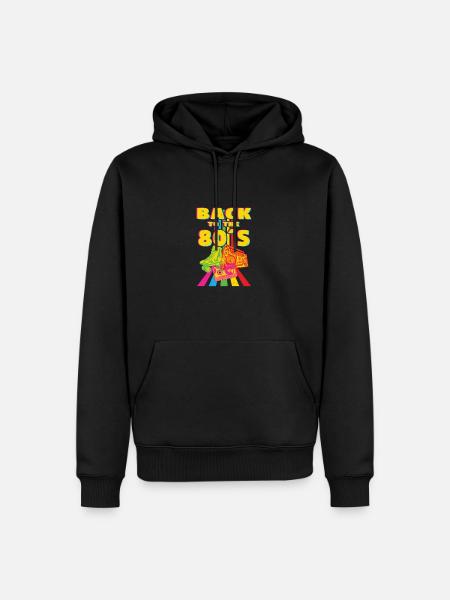 1 Back to the 80s - Men’s Premium Organic Hoodie - black