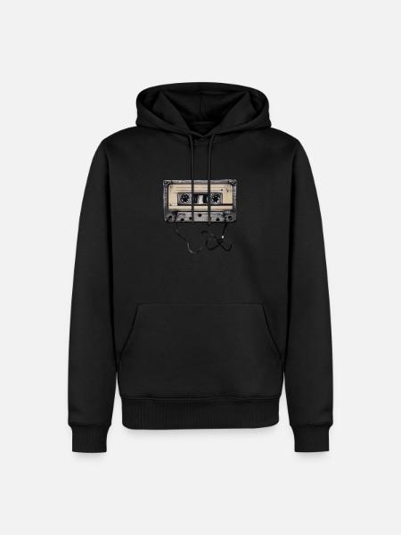 Cassette 80s - Men’s Premium Organic Hoodie - black