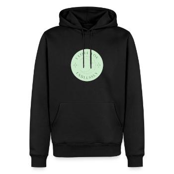 Love You Endlessly - Männer Premium Bio Hoodie - Schwarz - Vorne - Nico (187cm)