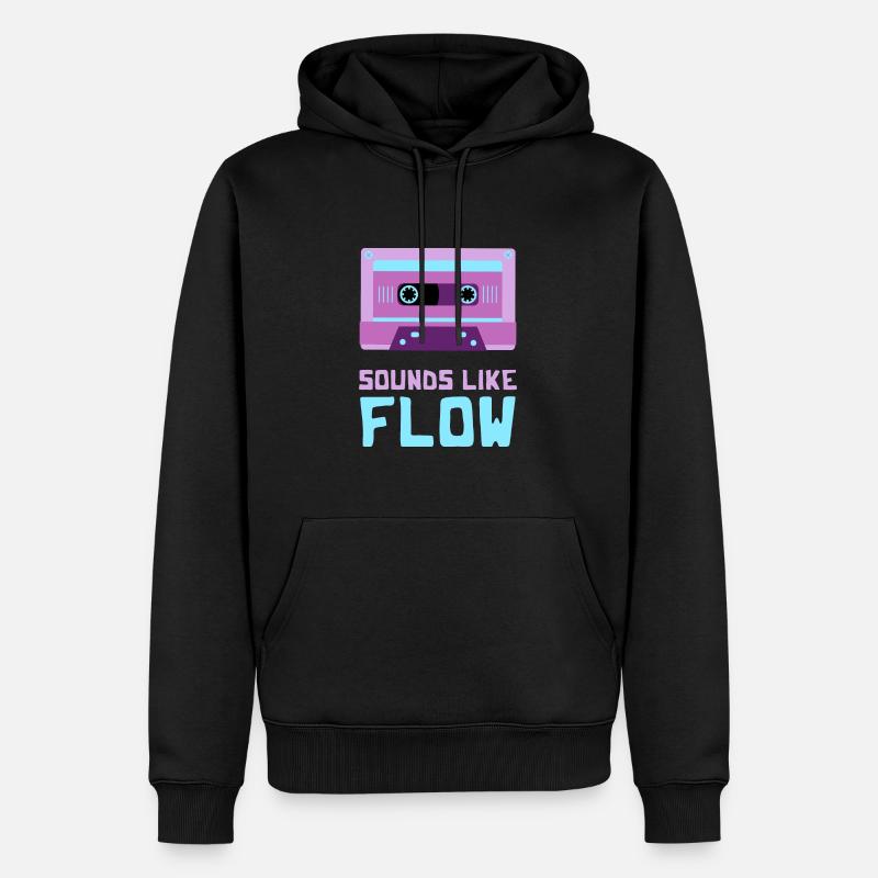 Sounds like flow - Männer Premium Bio Hoodie - Schwarz