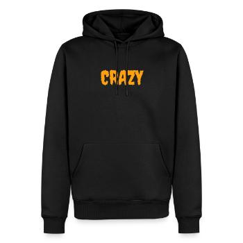 crazy - Männer Premium Bio Hoodie - Schwarz - Vorne - Nico (187cm)