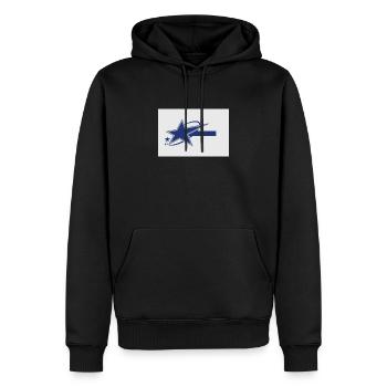 Cooles T-Shirt mit Sternen - Männer Premium Bio Hoodie - Schwarz - Vorne - Nico (187cm)