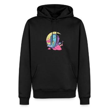 Kawaii Pastel Couleurs Gothique mignon goth Cercueil - Sweat à capuche Premium bio Homme - noir - Devant - Nico (187cm)