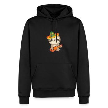 Faultier Ukulele Cinco De Mayo Süße Tiere Mexiko - Männer Premium Bio Hoodie - Schwarz - Vorne - Nico (187cm)