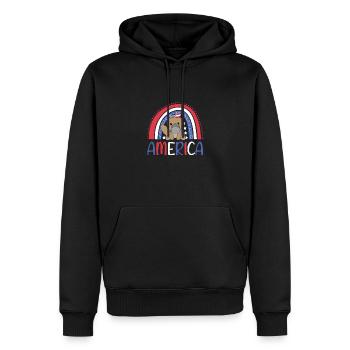 4th of July american platypus kids usa rainbow - Männer Premium Bio Hoodie - Schwarz - Vorne - Nico (187cm)