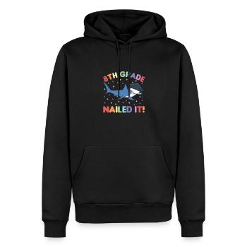 Kids 8th Grade nailed it Hammerhai Graduation - Männer Premium Bio Hoodie - Schwarz - Vorne - Nico (187cm)